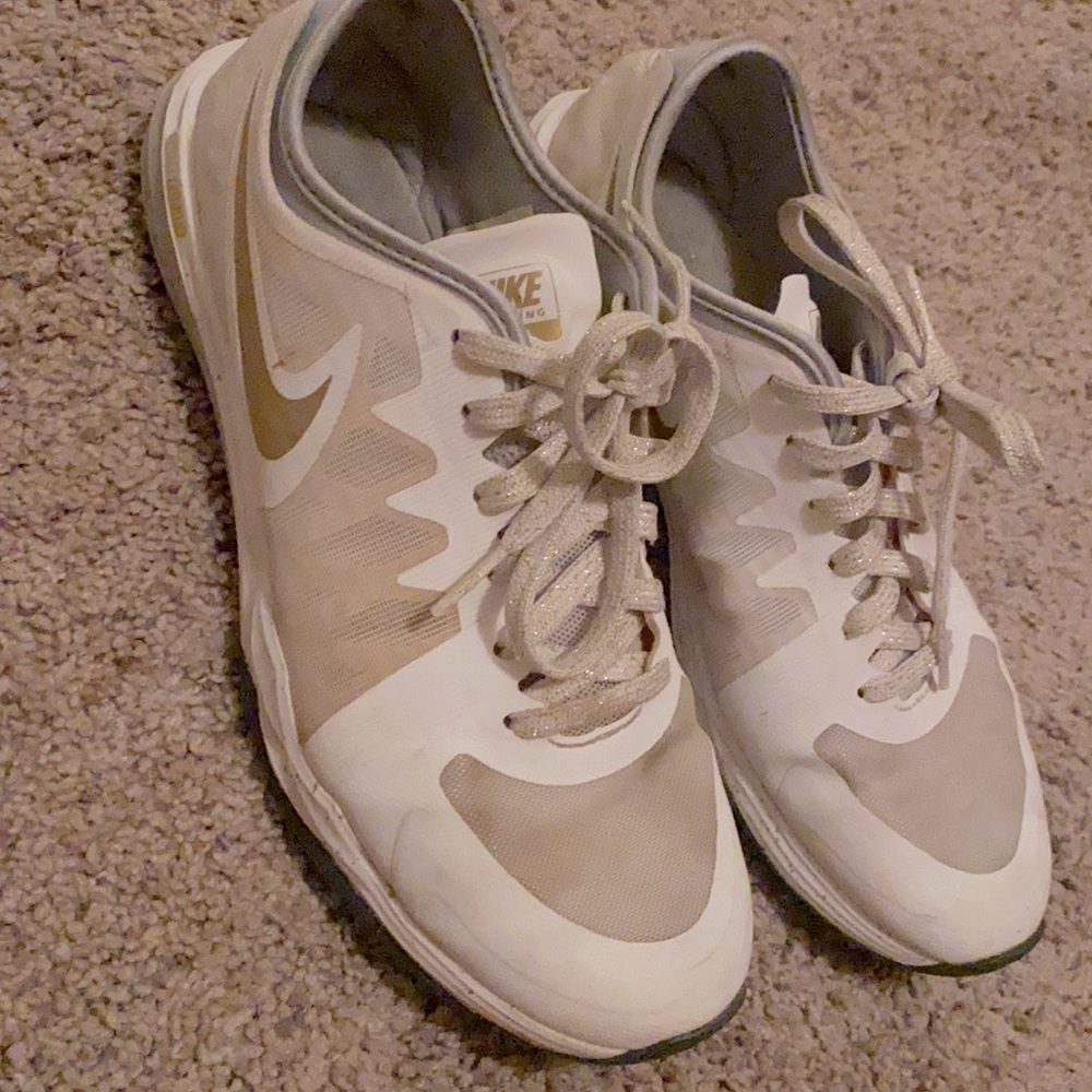 Women’s Nike Athletic shoes white and gold
